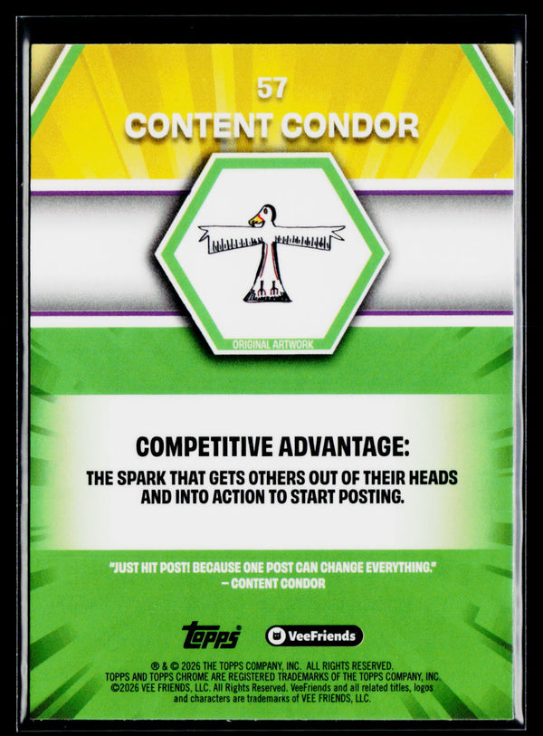 2026 Topps Chrome VeeFriends #57 Content Condor