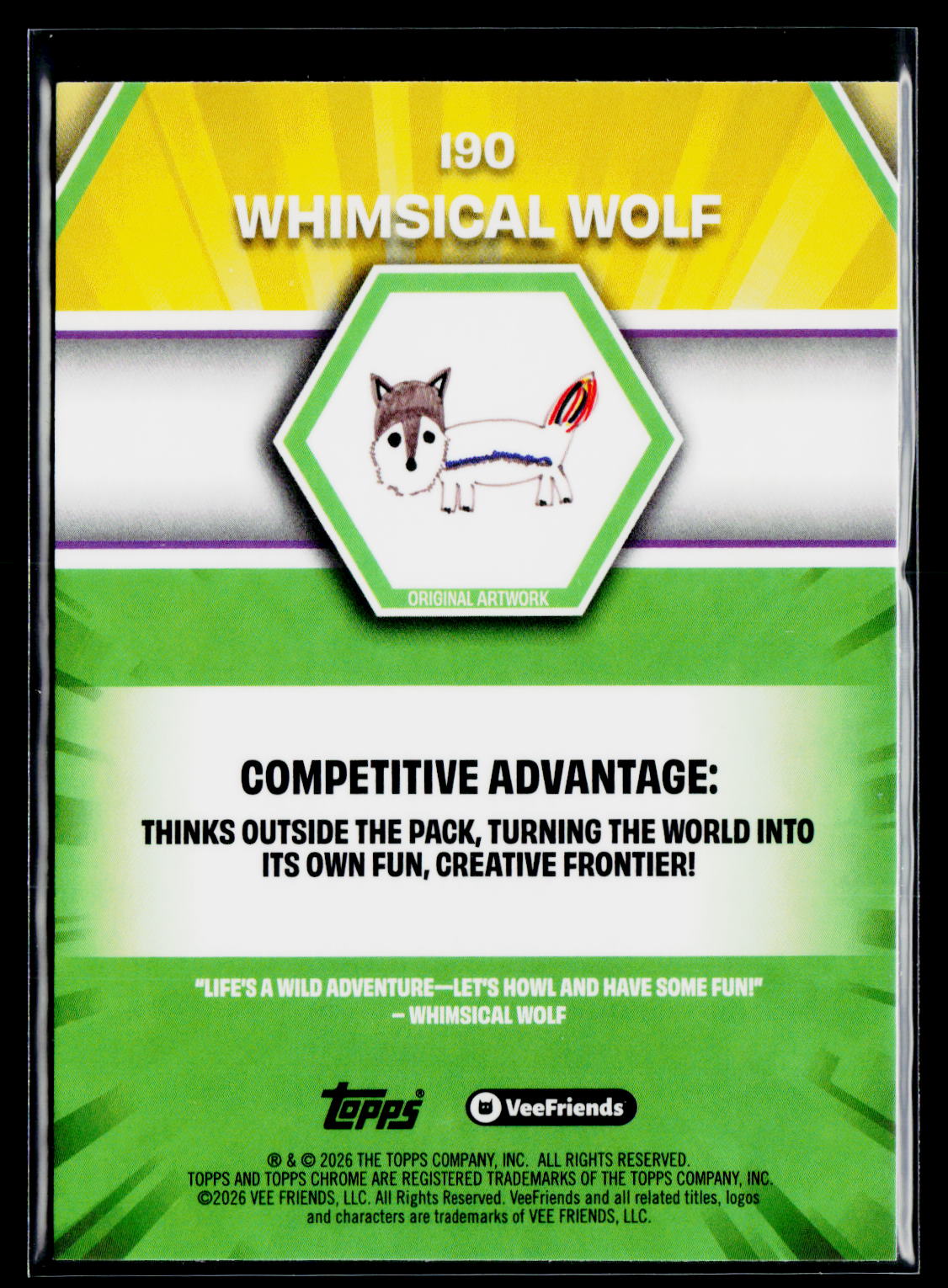 2026 Topps Chrome VeeFriends #190 Whimsical Wolf