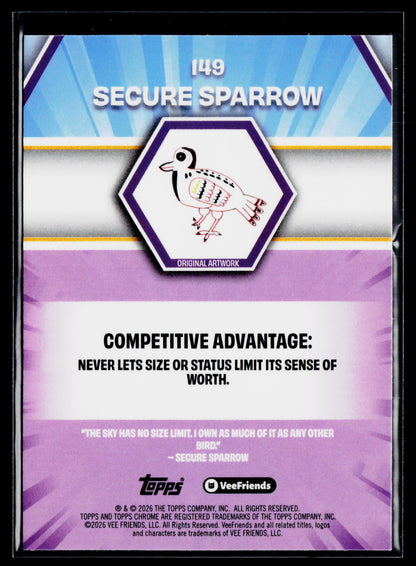 2026 Topps Chrome VeeFriends #149 Secure Sparrow