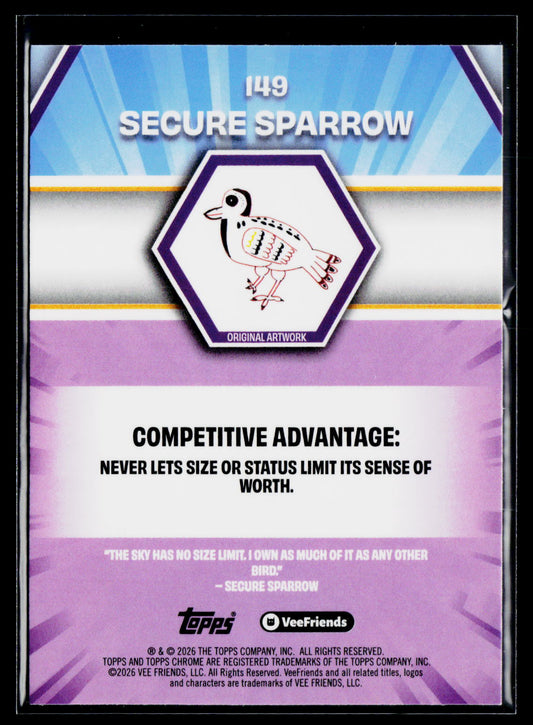 2026 Topps Chrome VeeFriends #149 Secure Sparrow