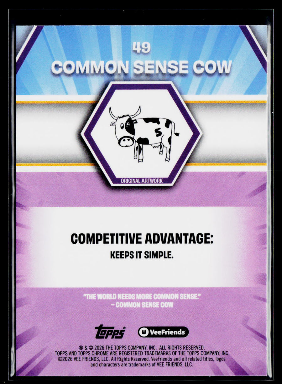 2026 Topps Chrome VeeFriends #49 Common Sense Cow