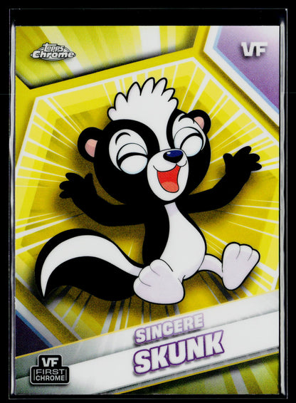 2026 Topps Chrome VeeFriends #158 Sincere Skunk Yellow Refractor