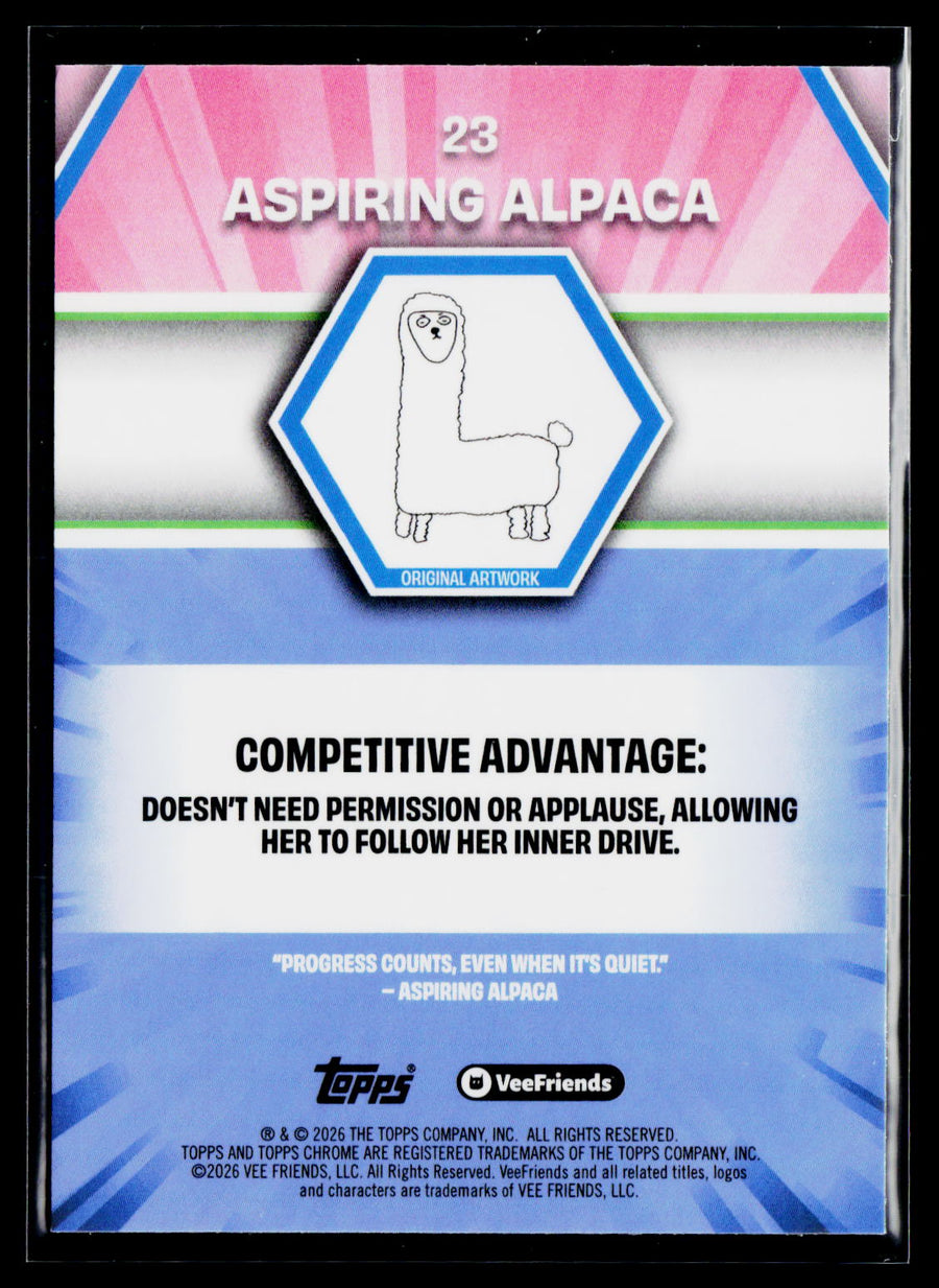 2026 Topps Chrome VeeFriends #23 Aspiring Alpaca