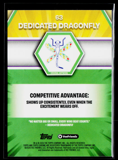 2026 Topps Chrome VeeFriends #63 Dedicated Dragonfly