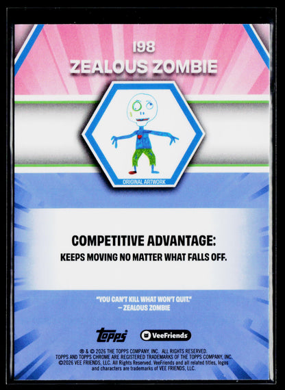 2026 Topps Chrome VeeFriends #198 Zealous Zombie