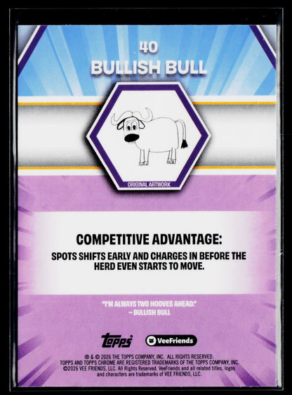 2026 Topps Chrome VeeFriends #40 Bullish Bull