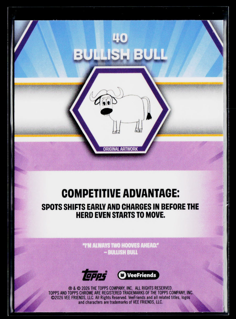 2026 Topps Chrome VeeFriends #40 Bullish Bull