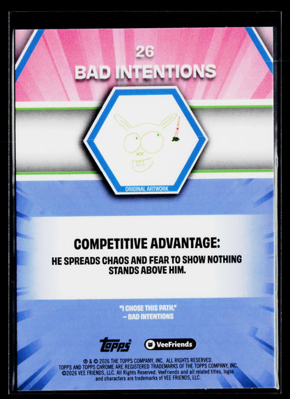 2026 Topps Chrome VeeFriends #26 Bad Intentions