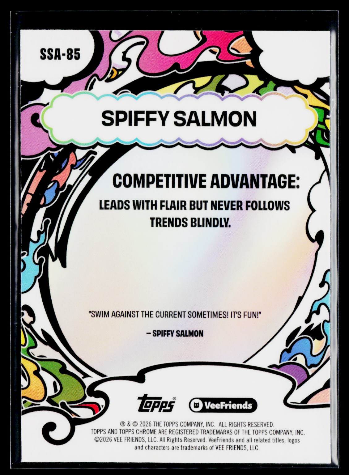 2026 Topps Chrome VeeFriends #SSA-85 Spiffy Salmon Manga Speckle