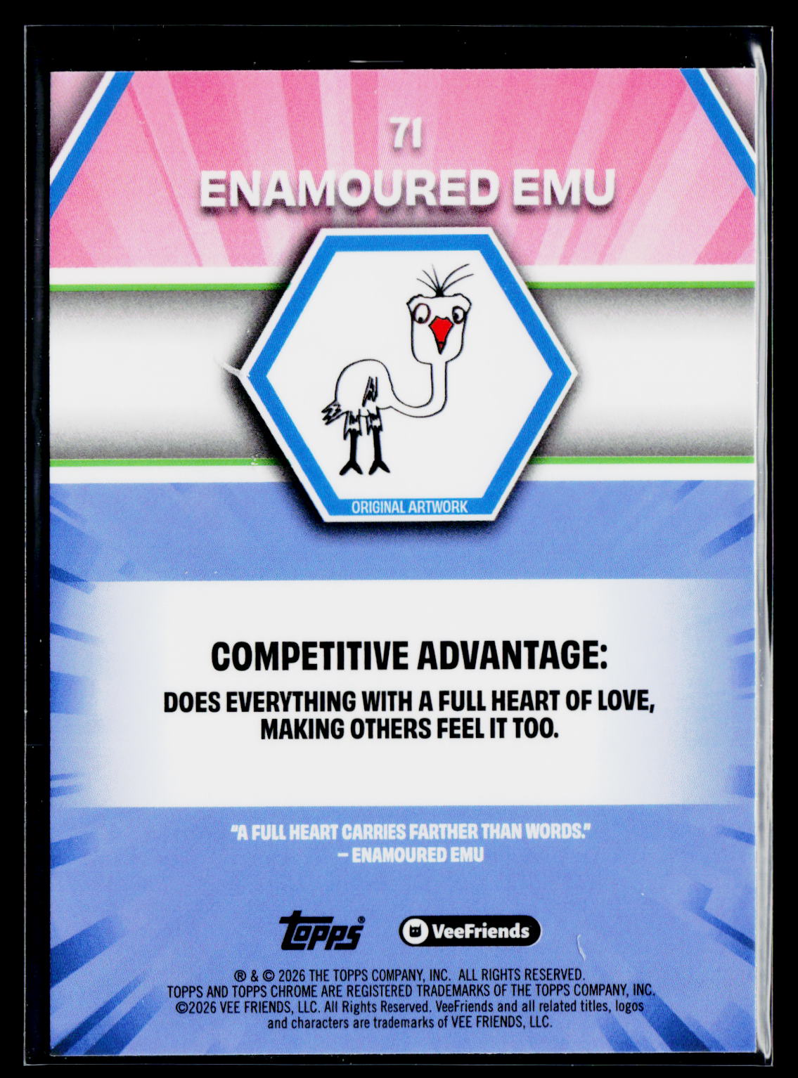 2026 Topps Chrome VeeFriends #71 Enamoured Emu