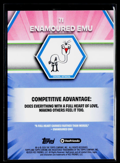 2026 Topps Chrome VeeFriends #71 Enamoured Emu