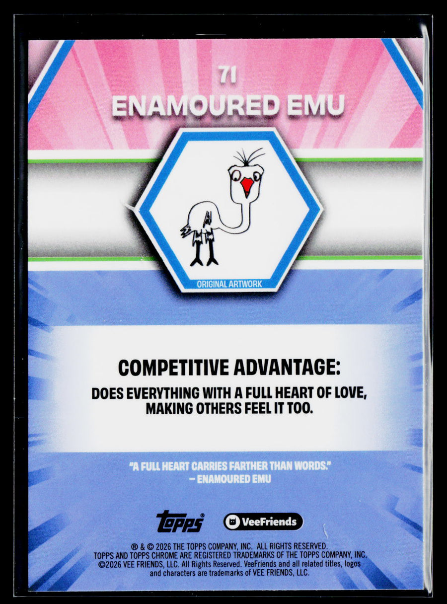 2026 Topps Chrome VeeFriends #71 Enamoured Emu