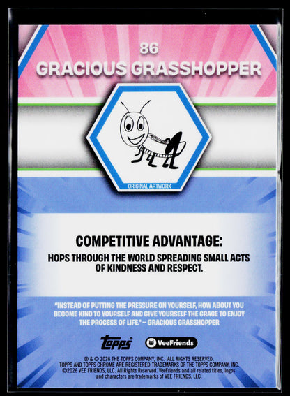 2026 Topps Chrome VeeFriends #86 Gracious Grasshopper