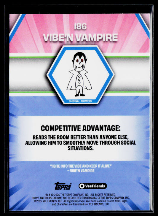 2026 Topps Chrome VeeFriends #186 Vibe'n Vampire
