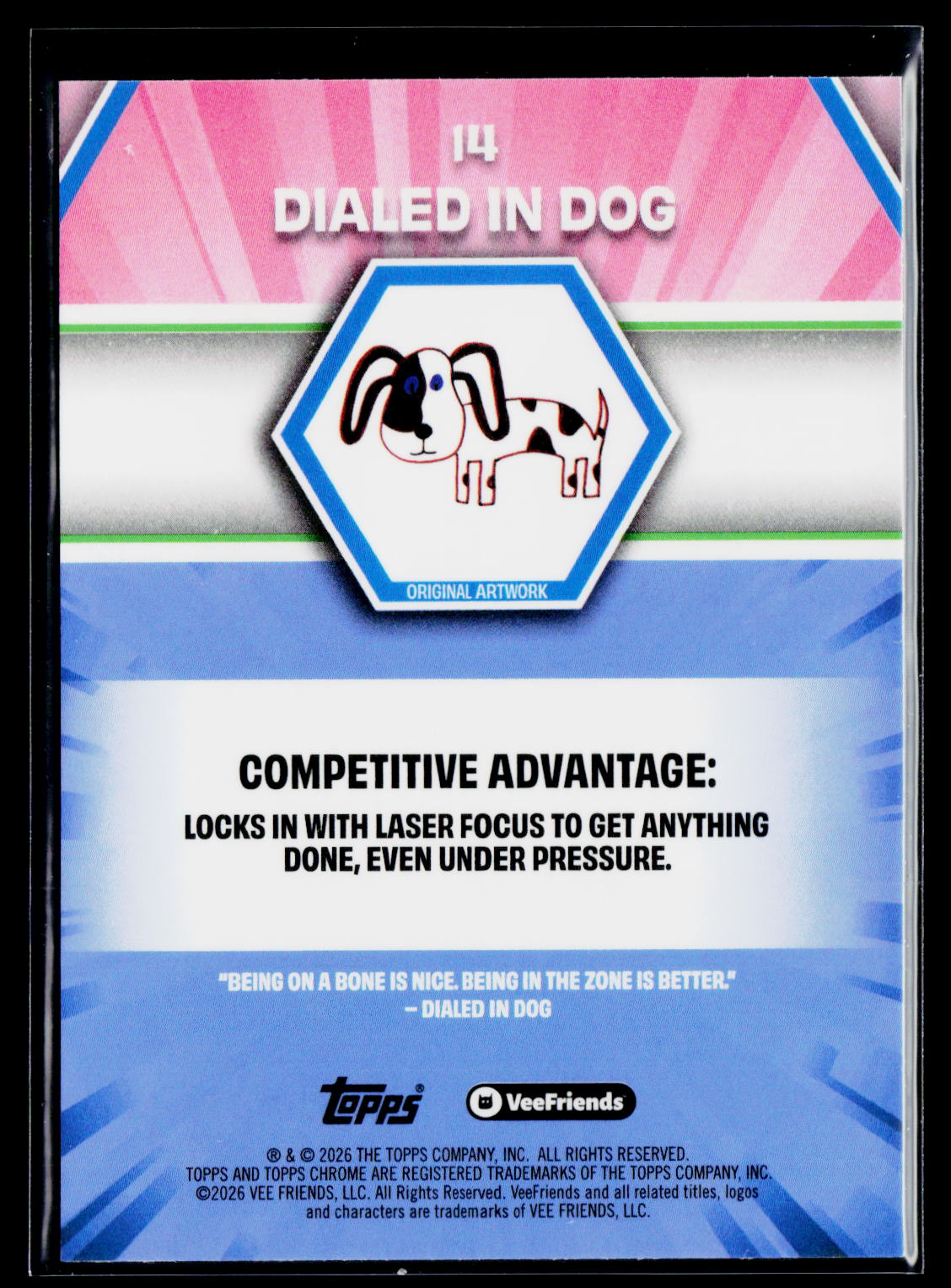2026 Topps Chrome VeeFriends #14 Dialed In Dog
