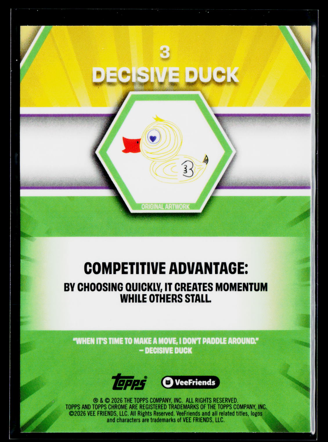 2026 Topps Chrome VeeFriends #3 Decisive Duck X-Fractor