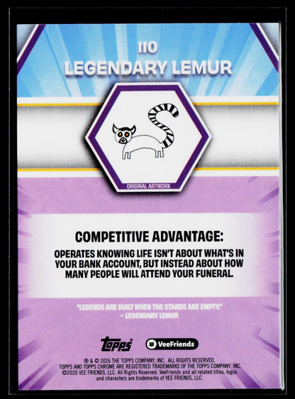 2026 Topps Chrome VeeFriends #110 Legendary Lemur X-Fractor