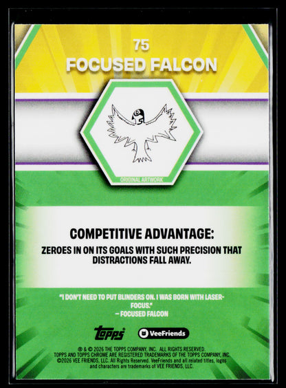 2026 Topps Chrome VeeFriends #75 Focused Falcon X-Fractor
