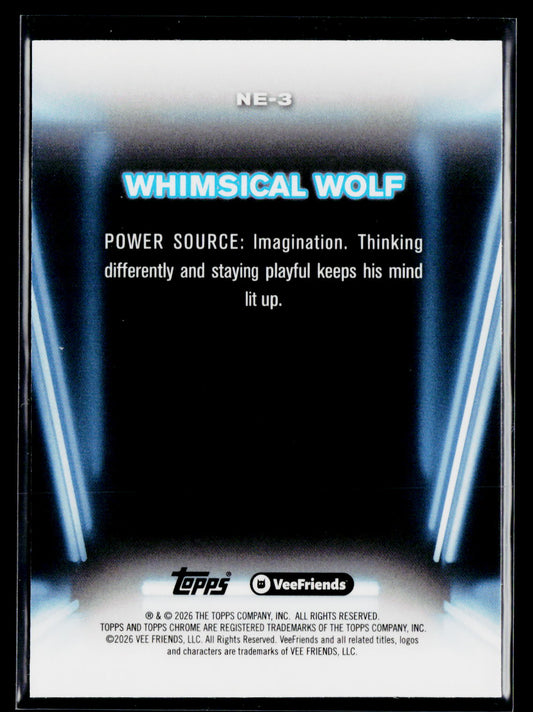 2026 Topps Chrome VeeFriends #NE-3 Whimsical Wolf Neon Lights