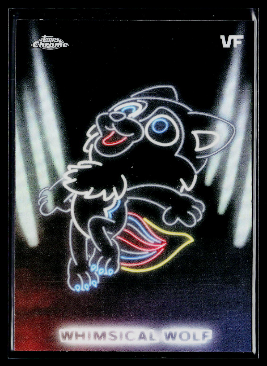 2026 Topps Chrome VeeFriends #NE-3 Whimsical Wolf Neon Lights