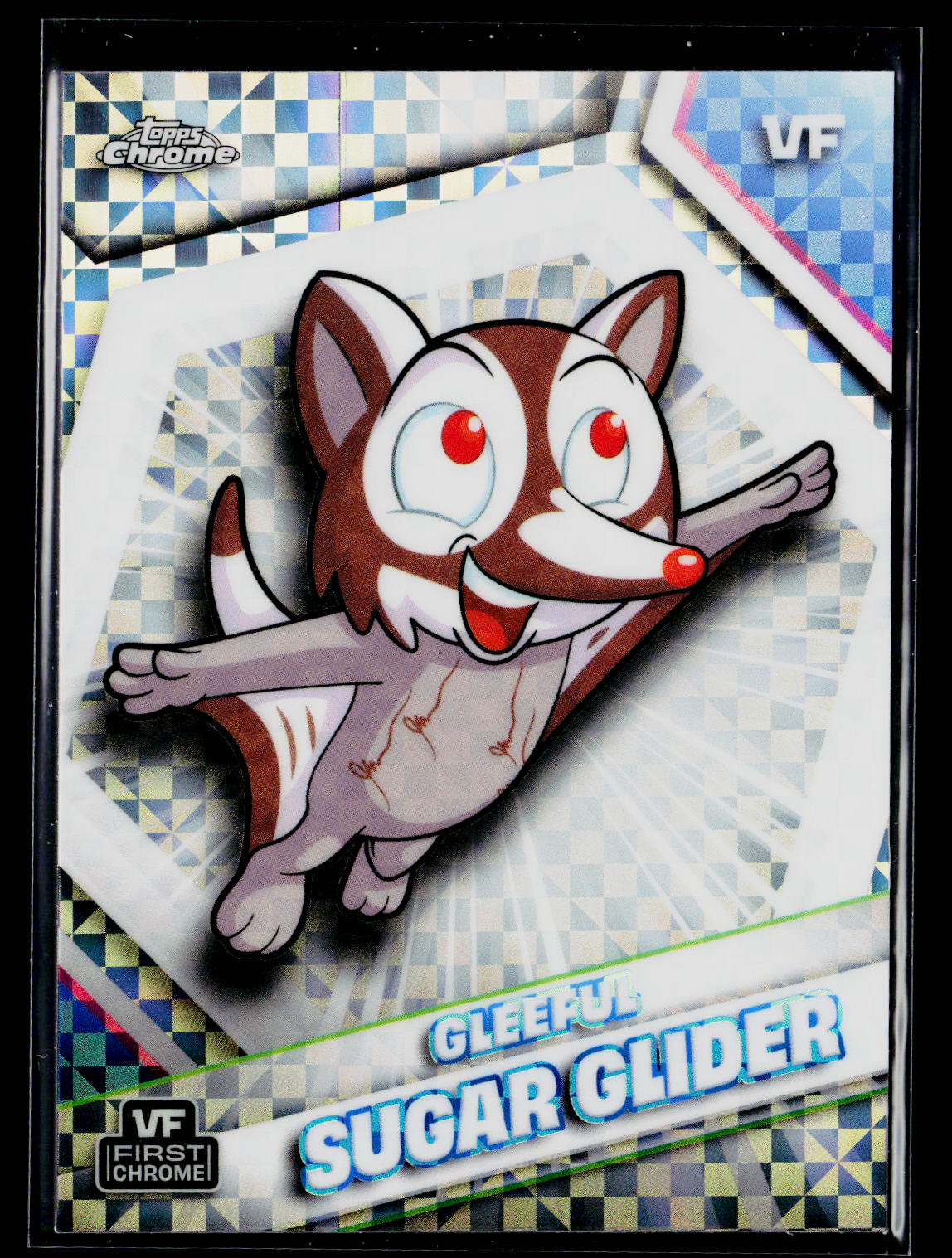 2026 Topps Chrome VeeFriends #83 Gleeful Sugar Glider X-Fractor