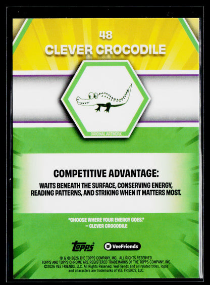 2026 Topps Chrome VeeFriends #48 Clever Crocodile X-Fractor