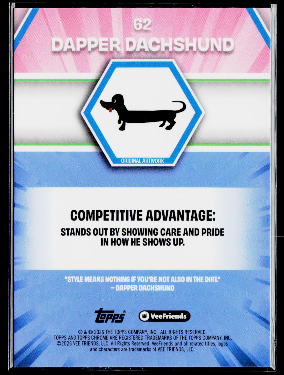 2026 Topps Chrome VeeFriends #62 Dapper Dachshund