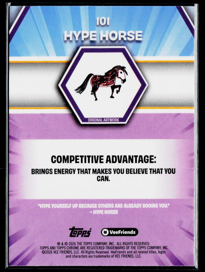 2026 Topps Chrome VeeFriends #101 Hype Horse