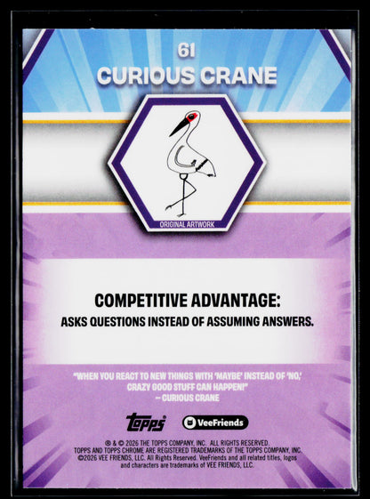 2026 Topps Chrome VeeFriends #61 Curious Crane