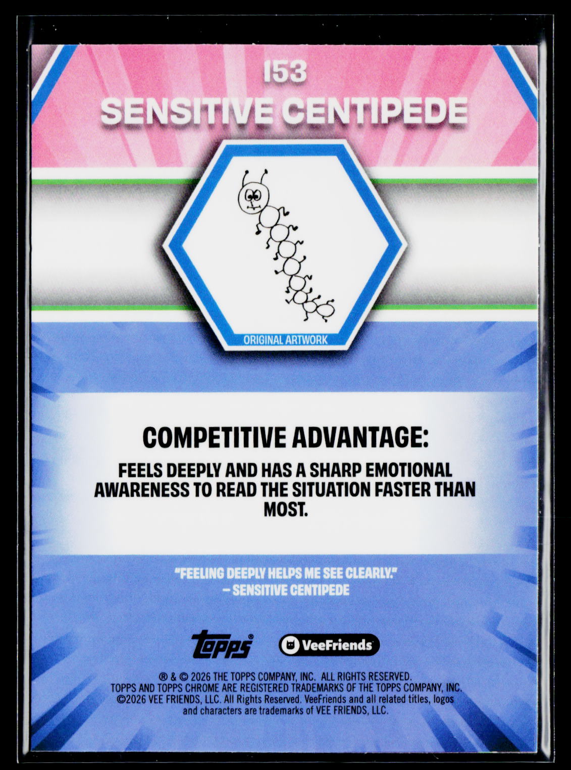 2026 Topps Chrome VeeFriends #153 Sensitive Centipede