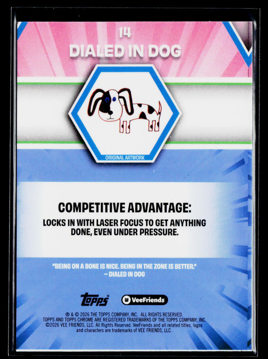 2026 Topps Chrome VeeFriends #14 Dialed In Dog