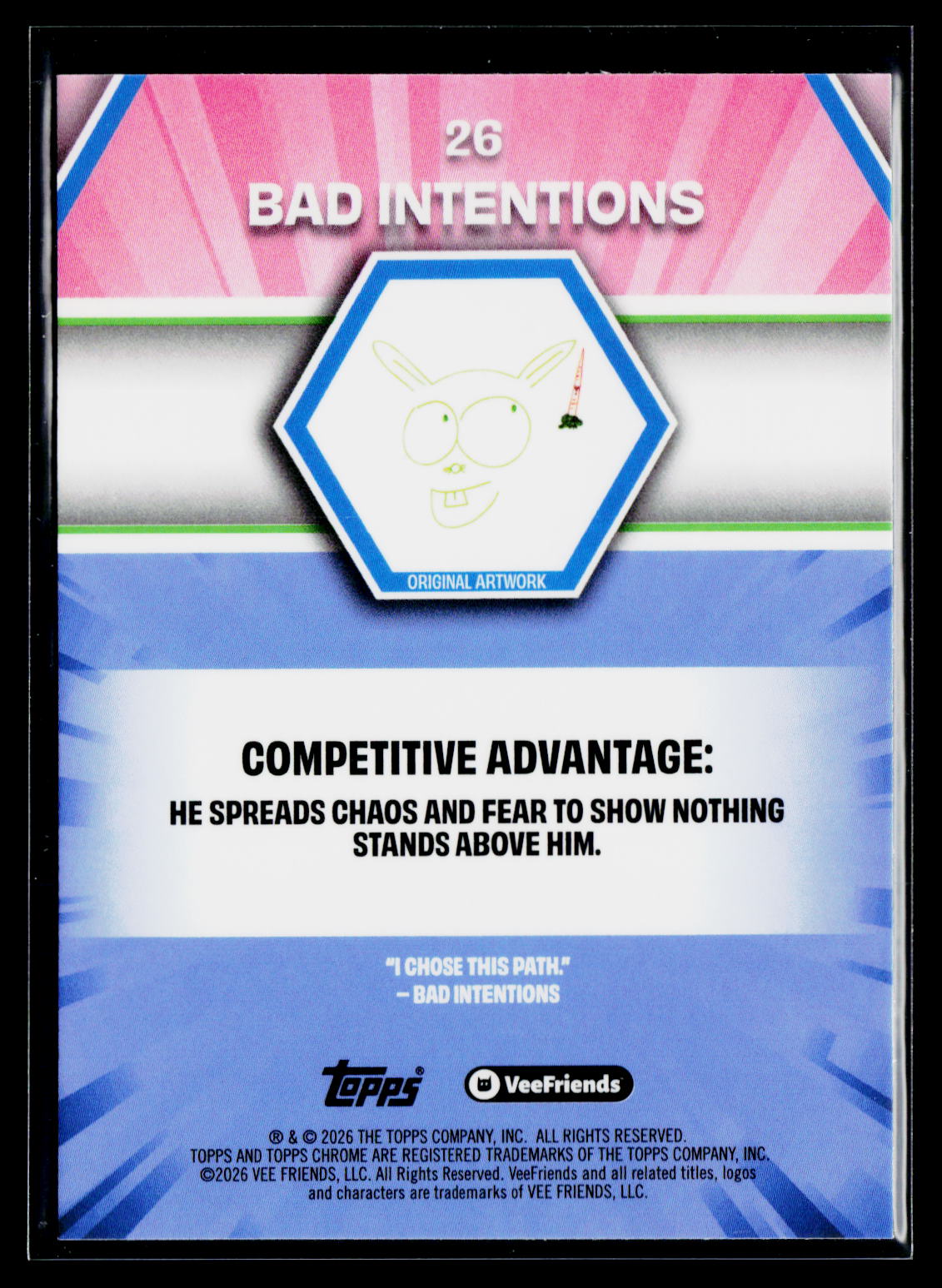 2026 Topps Chrome VeeFriends #26 Bad Intentions
