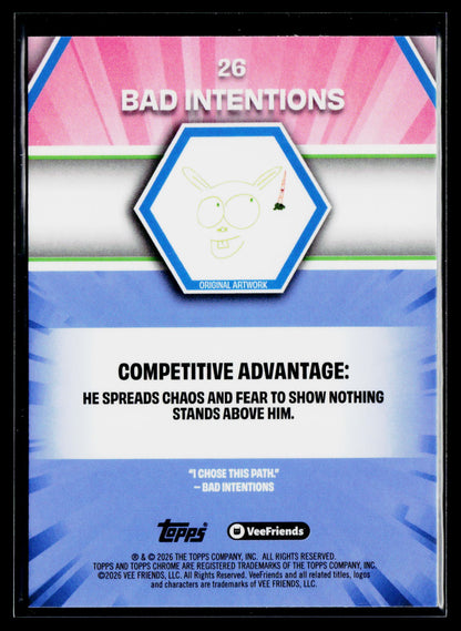 2026 Topps Chrome VeeFriends #26 Bad Intentions