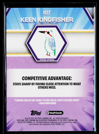 2026 Topps Chrome VeeFriends #107 Keen Kingfisher