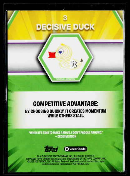 2026 Topps Chrome VeeFriends #3 Decisive Duck