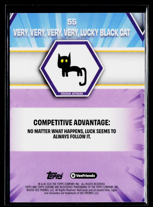 2026 Topps Chrome VeeFriends #55 Very, Very, Very, Very, Lucky Black Cat