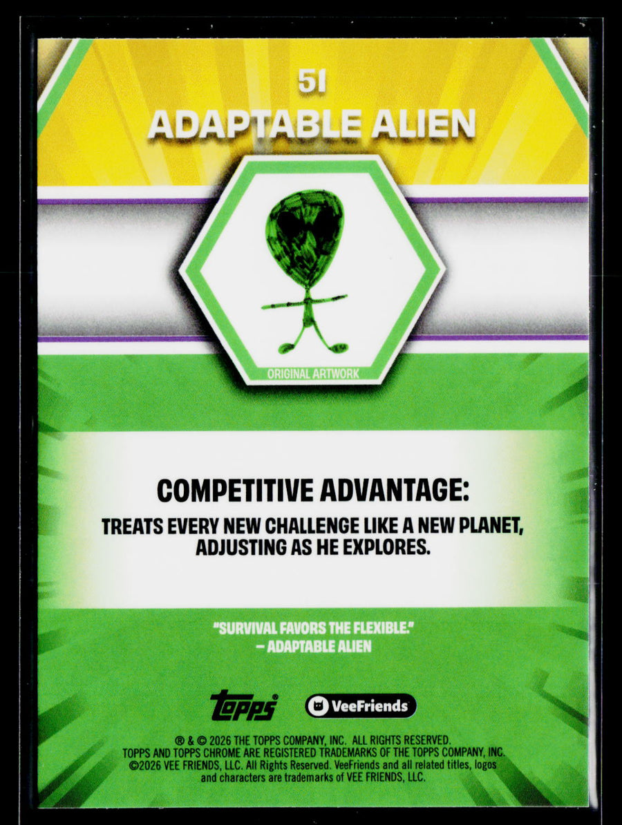 2026 Topps Chrome VeeFriends #51 Adaptable Alien