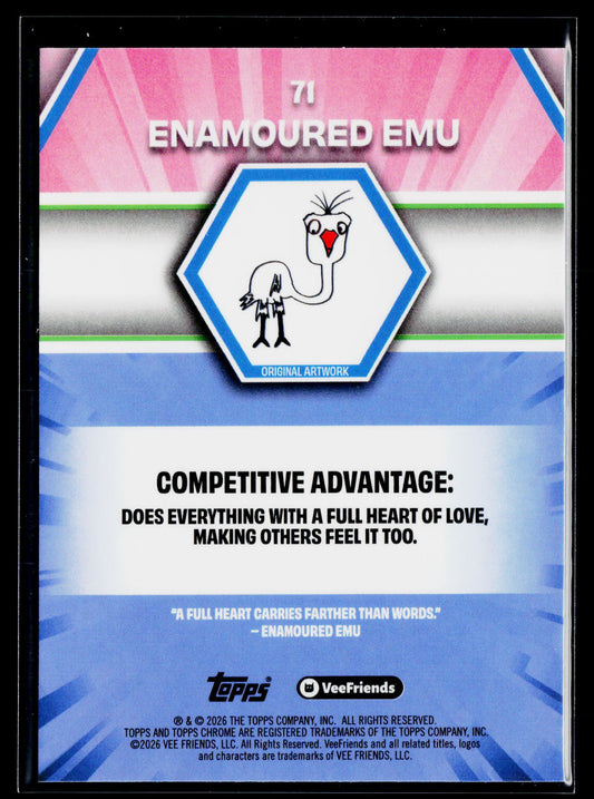 2026 Topps Chrome VeeFriends #71 Enamoured Emu