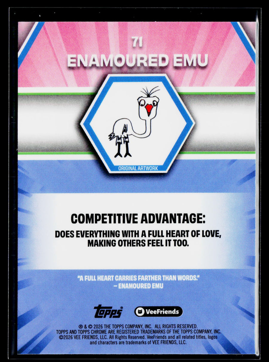 2026 Topps Chrome VeeFriends #71 Enamoured Emu
