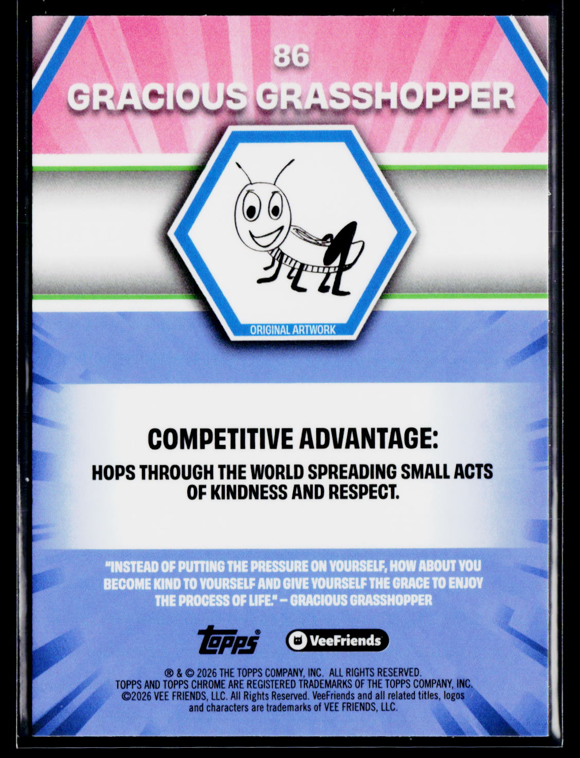 2026 Topps Chrome VeeFriends #86 Gracious Grasshopper