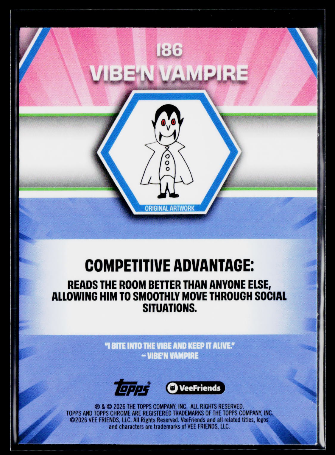 2026 Topps Chrome VeeFriends #186 Vibe'n Vampire