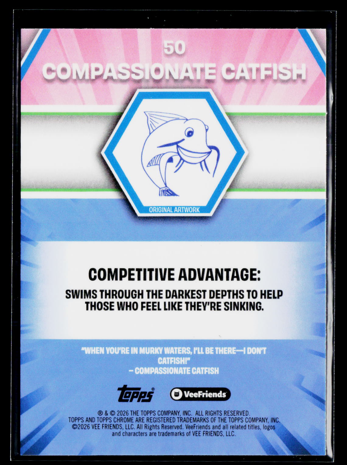 2026 Topps Chrome VeeFriends #50 Compassionate Catfish
