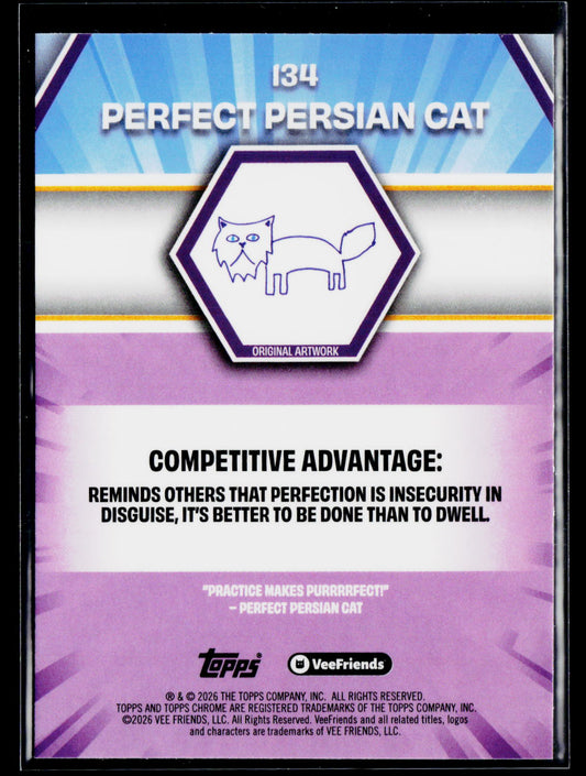 2026 Topps Chrome VeeFriends #134 Perfect Persian Cat