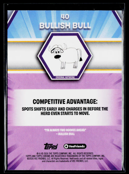 2026 Topps Chrome VeeFriends #40 Bullish Bull