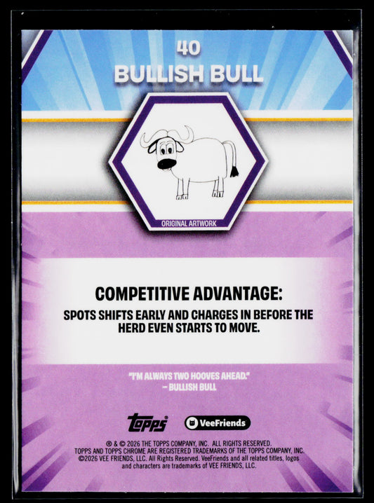 2026 Topps Chrome VeeFriends #40 Bullish Bull