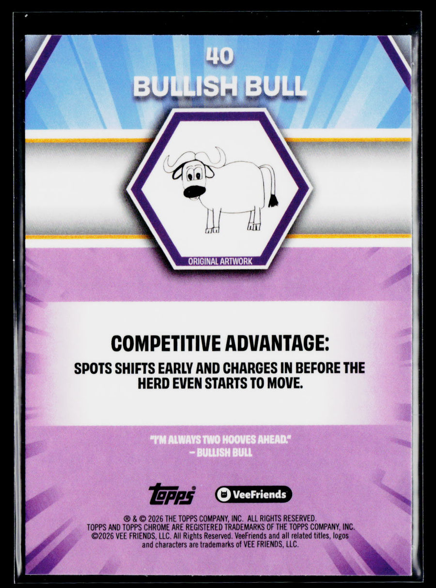 2026 Topps Chrome VeeFriends #40 Bullish Bull