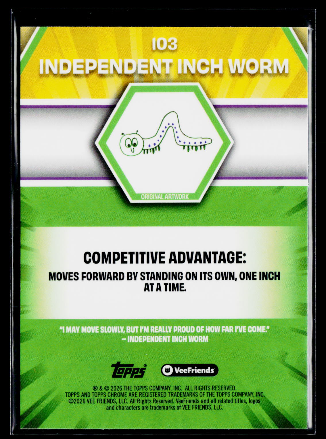 2026 Topps Chrome VeeFriends #103 Independent Inch Worm