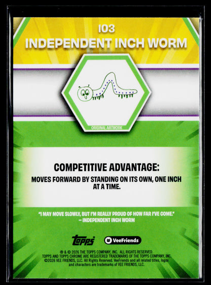 2026 Topps Chrome VeeFriends #103 Independent Inch Worm