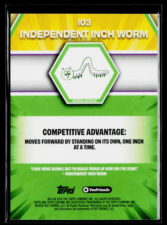 2026 Topps Chrome VeeFriends #103 Independent Inch Worm