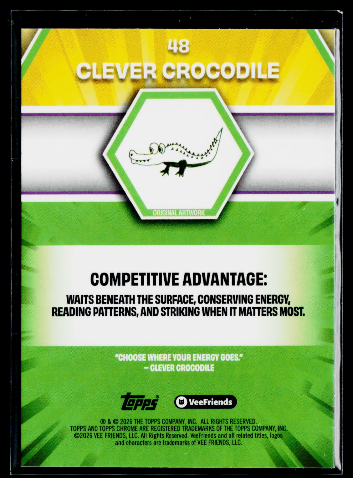 2026 Topps Chrome VeeFriends #48 Clever Crocodile